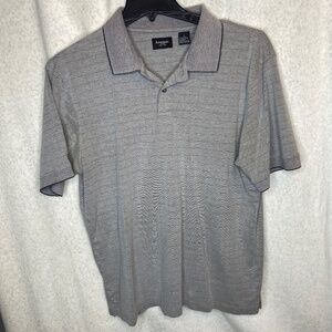 Men's Haggar Gray Short Sleeve Shirt